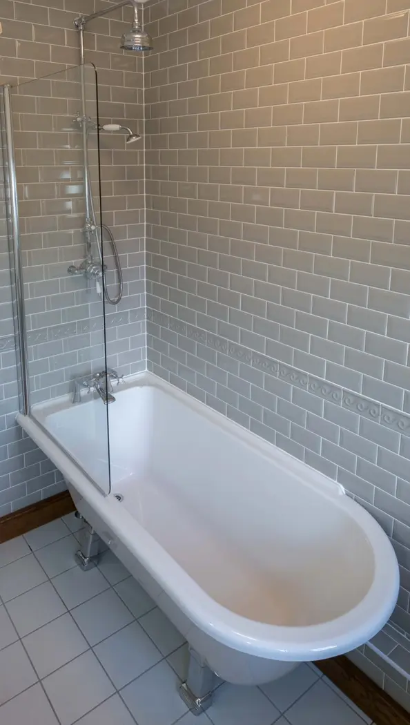 Fitted bathroom vanity and taps