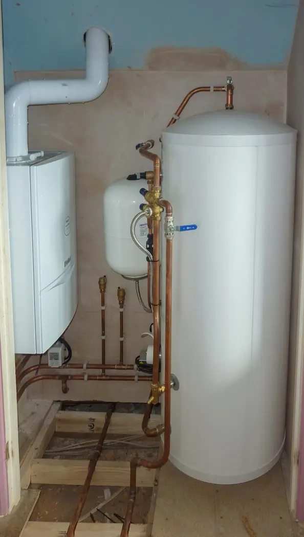 Boiler and unvented cylinder installation