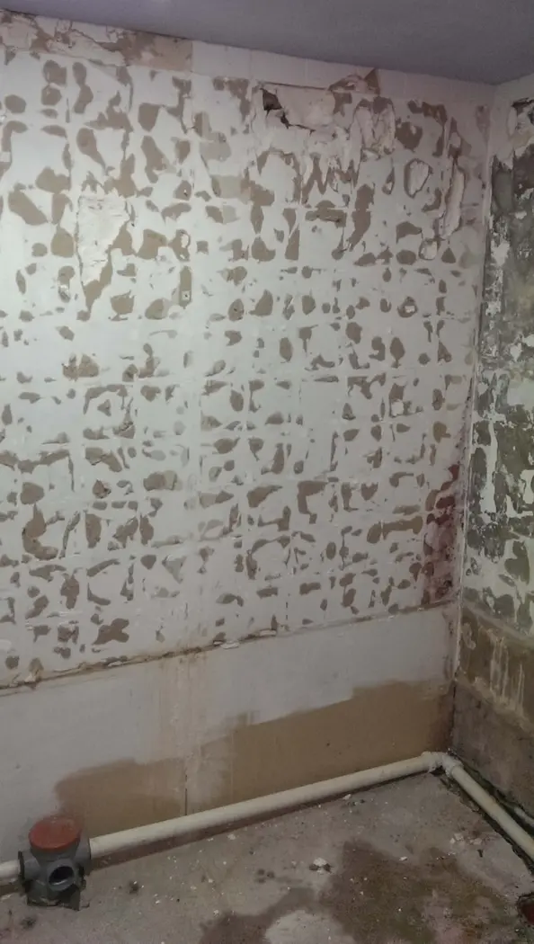 Boiler area before replacement